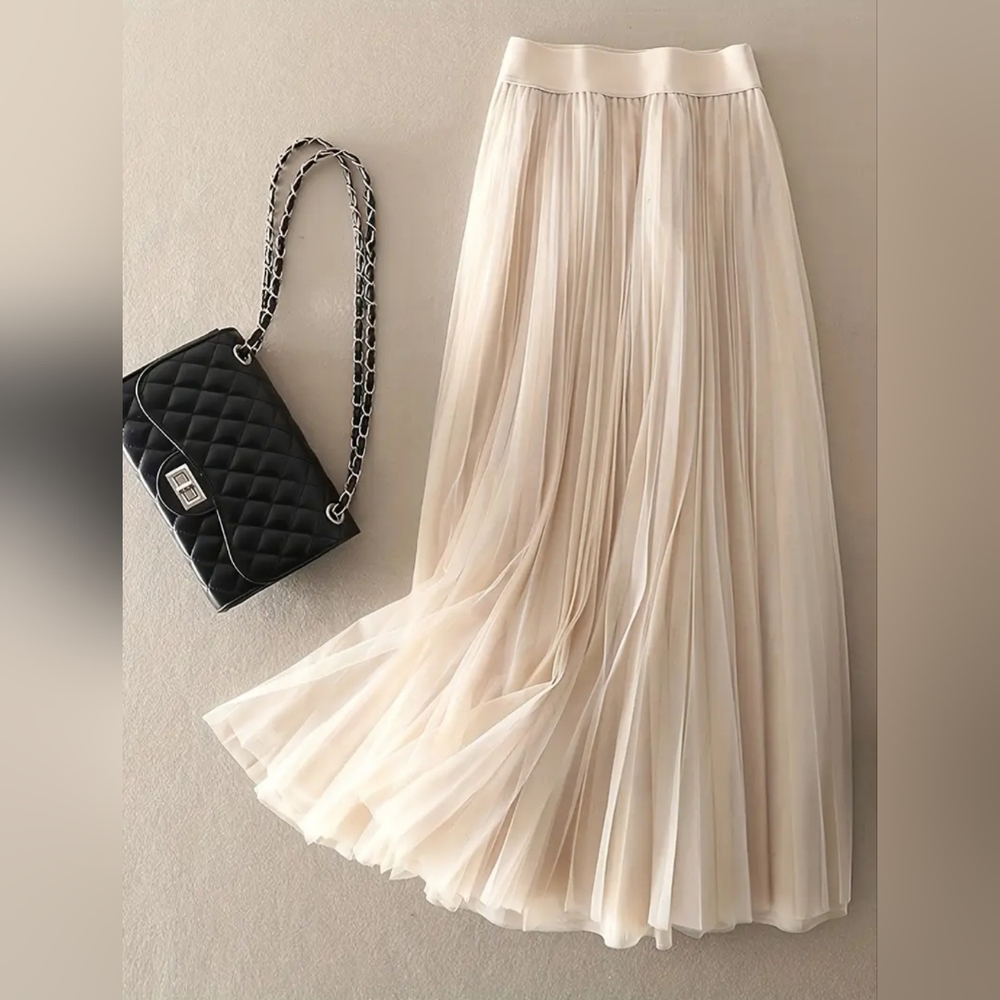 Layered Tulle Midi Skirt